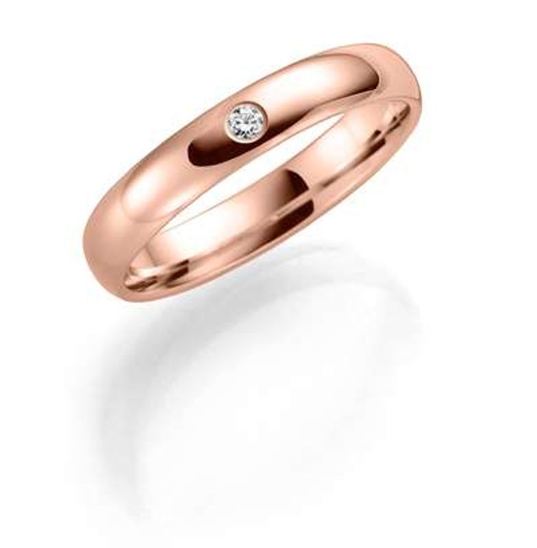 Deg&Meg ring 585 hvittgull 3,5mm 0,03ct SE145HV35 pris per stk