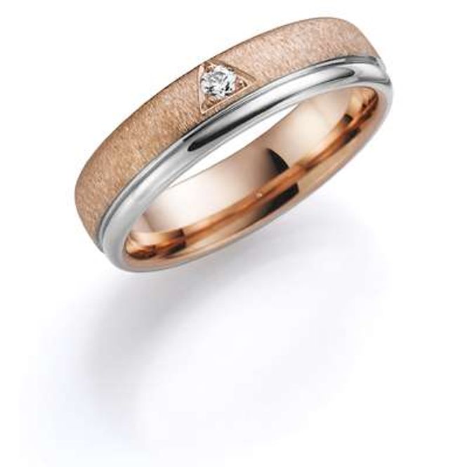 Hovedbilde Deg&Meg ring 585 gull 5mm 0,05ct SE154TFR50 pris per stk