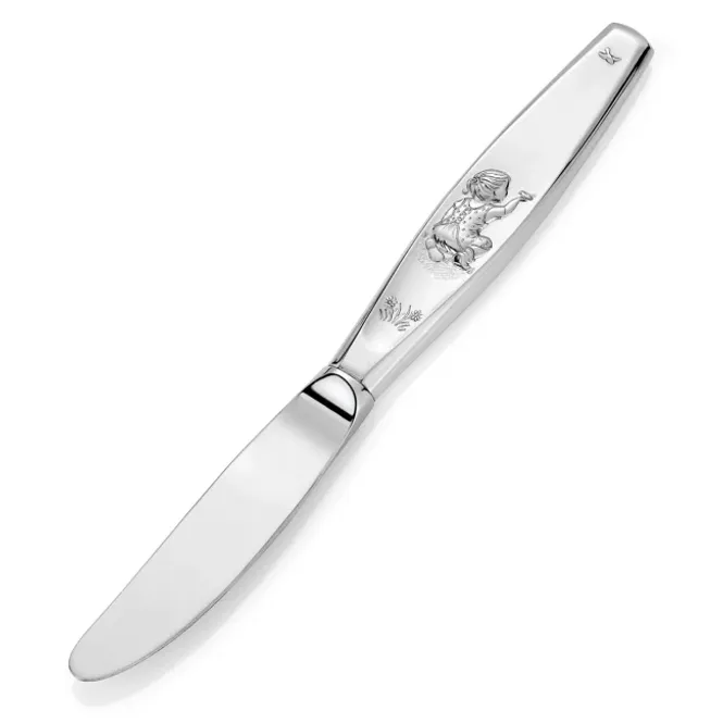 Hovedbilde Du som metter liten fugl Barnekniv i sølv, til pike 9707