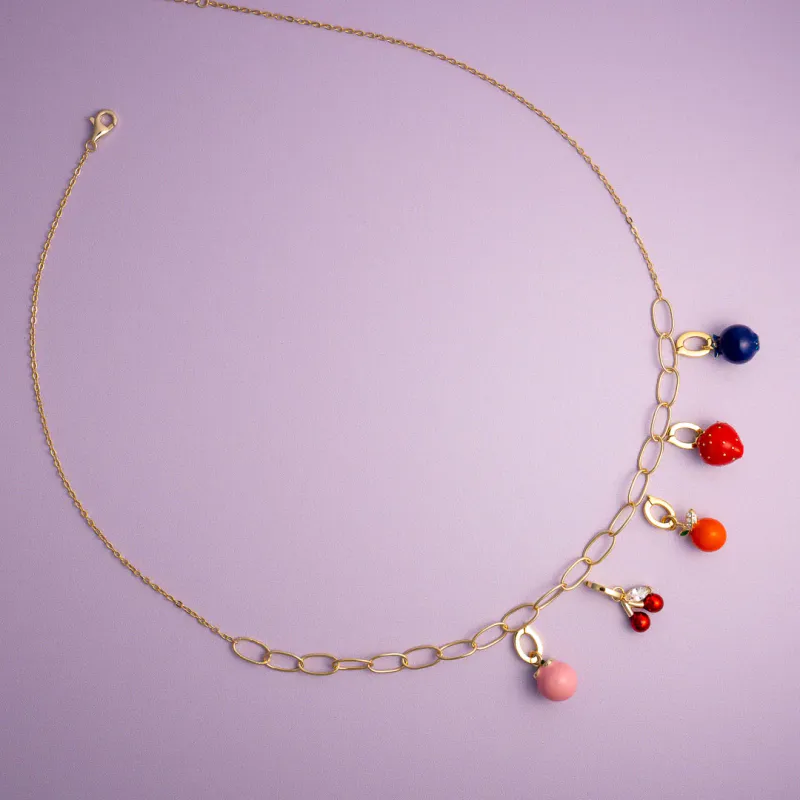 Sandra Lyng Peach please charm forgylt sølv 48159