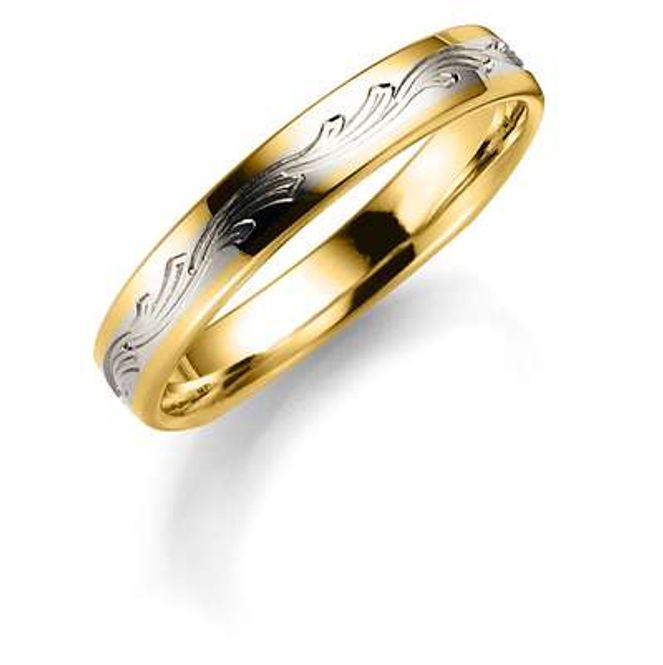 Hovedbilde Deg&Meg ring 585 gull 4mm SE134TF40 pris per stk.