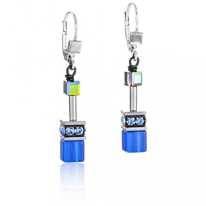 Hovedbilde COEUR DE LION Pierced earrings GeoCUBE Cobolt blue 4014200712