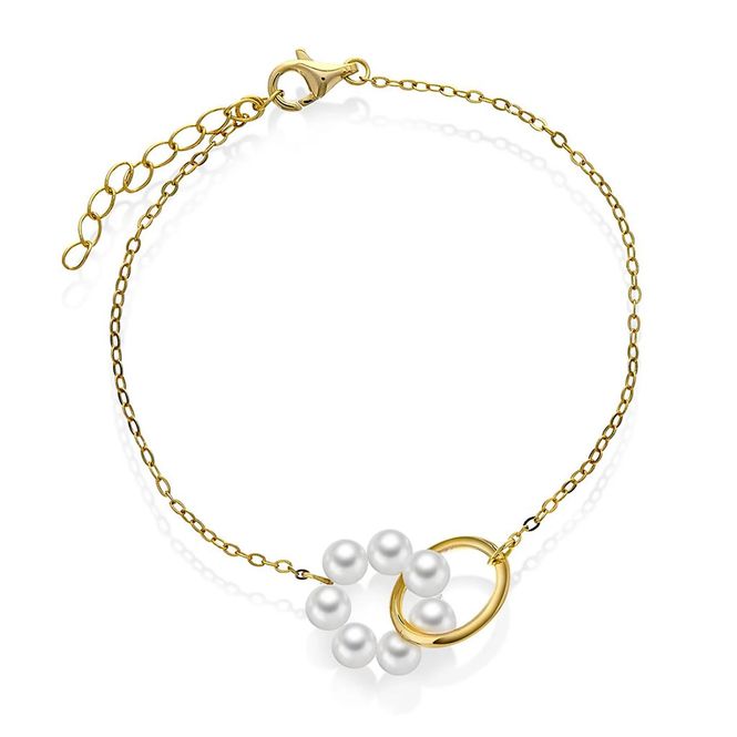 Hovedbilde Harmoni armbånd forgylt sølv ferskvannsperler 992593