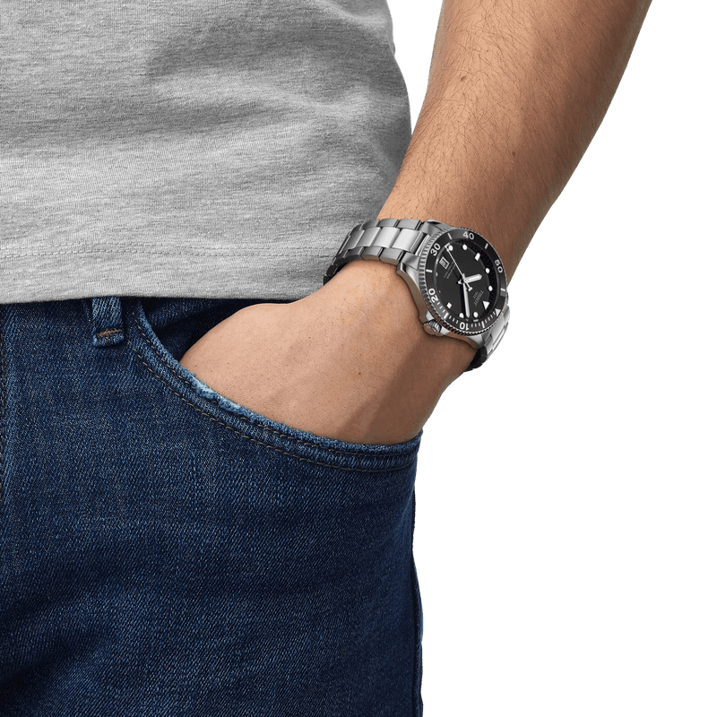 TISSOT SEASTAR 1000 - Herreklokke - Sort urskive