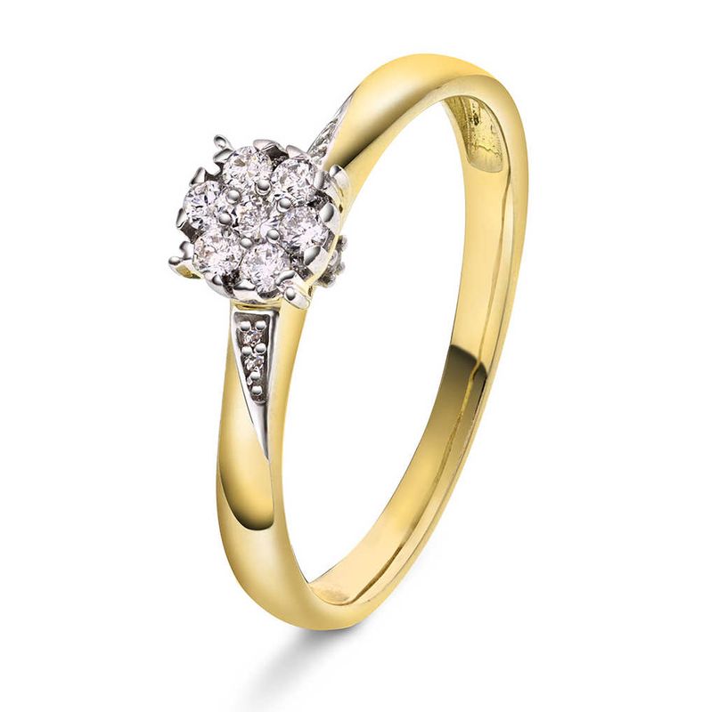 Ring i gult gull med diamanter 0,21 ct WP 59670.54