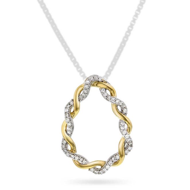 Hovedbilde Smykke 2-farget gull med diamanter 59393