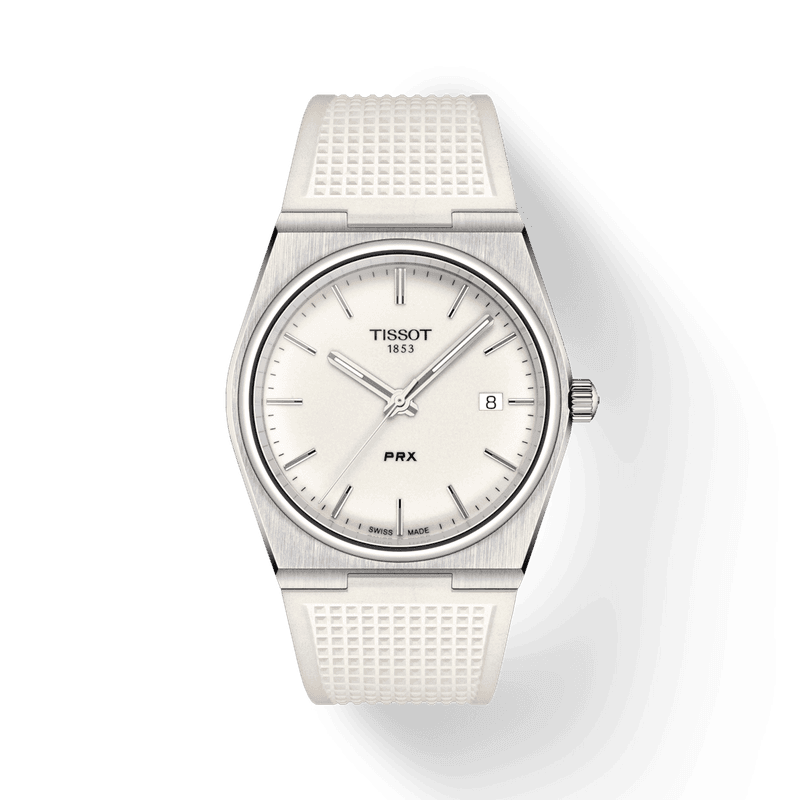 TISSOT PRX 40mm Hvit rem