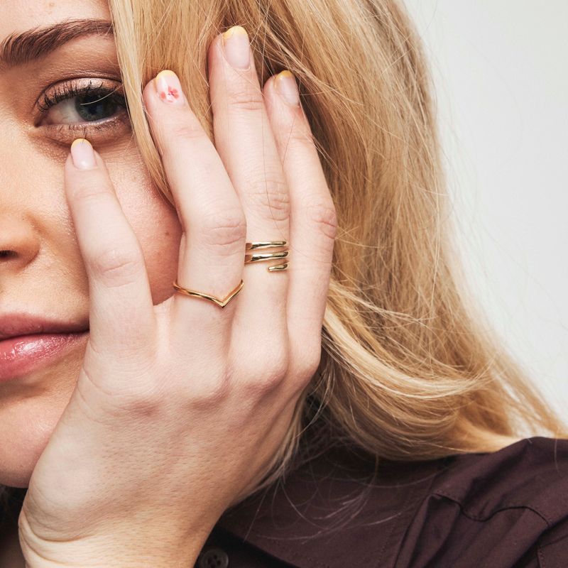 Swan ring forgylt sølv 992372