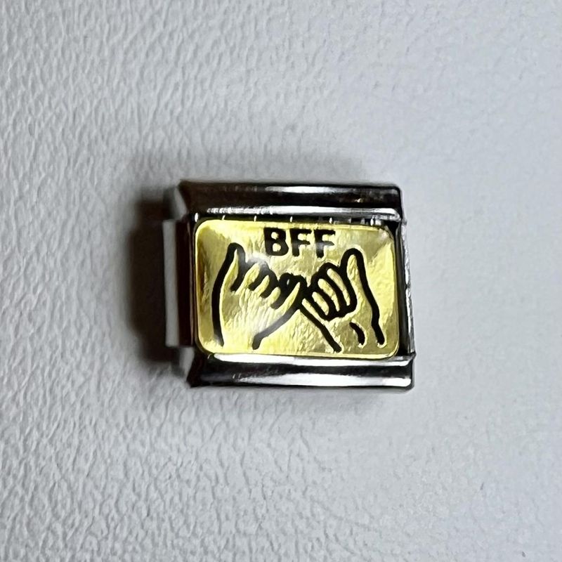 Ledd til Leddarmbånd - Sølvfarget med hender BFF