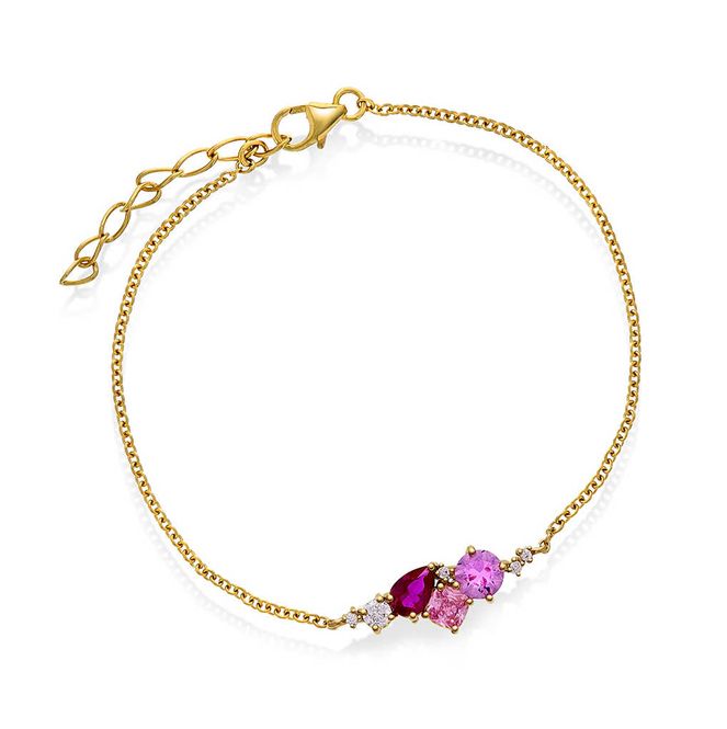 Hovedbilde GLAM armbånd med rosa toner 992200