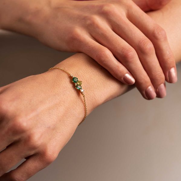 Bilde av GLAM armbånd med grønne toner 992196
