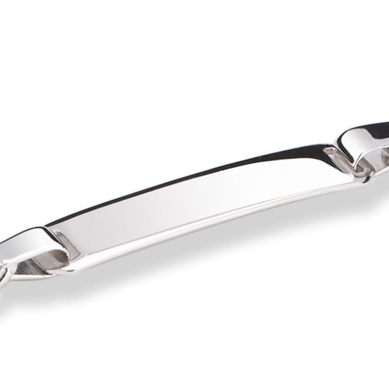 ID-armbånd i sølv - Lyseblått hjerte 222502