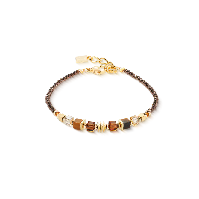 Hovedbilde COEUR DE LION Bracelet Wave Cube Flow Brown 304430-1116