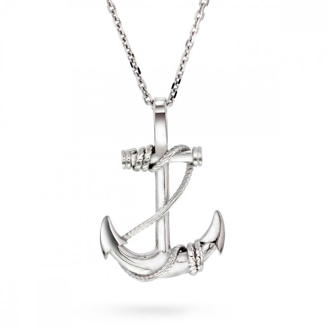 Hovedbilde Anheng sølv anker med tau 67942