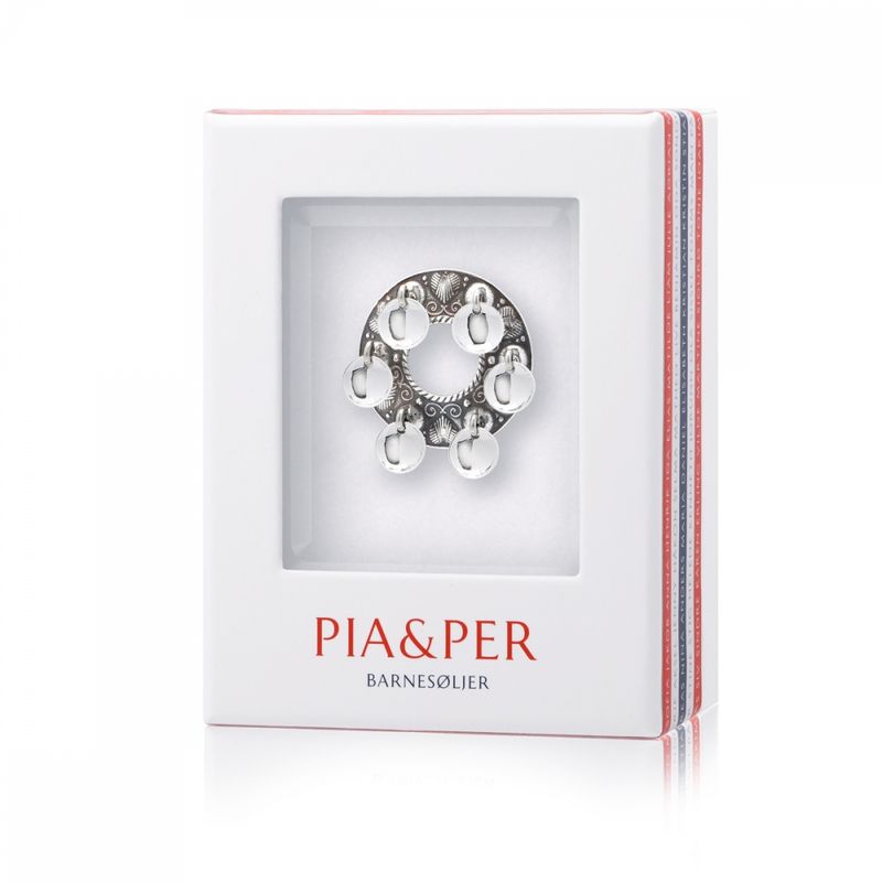 Sølje oksidert sølv med løv 61026