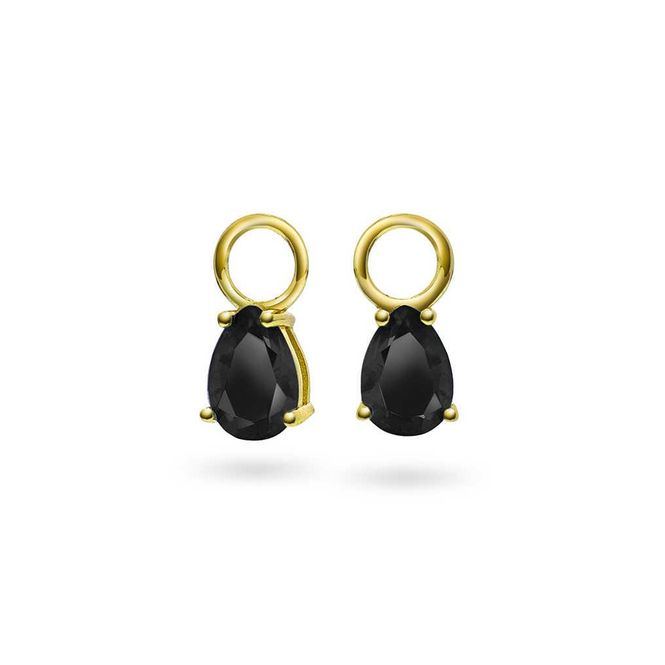 Hovedbilde Nora Mørk Drop charms i sølv med sort zirkonia 710340