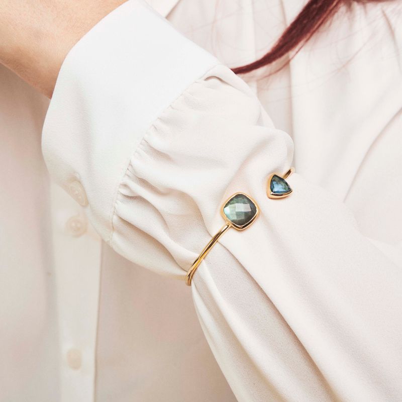 GLAM Mirage armring sølv blå stener 992484