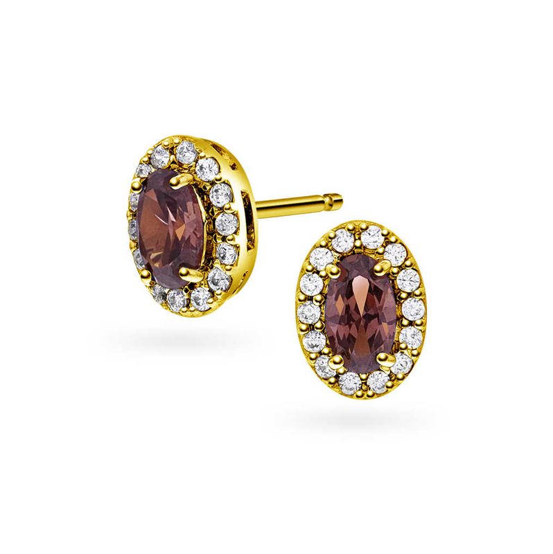 Athens Charm øredobber i forgylt sølv med zirkonia 992056